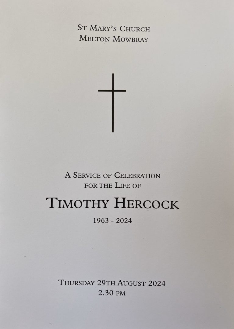 Tim Hercock Memorial Service